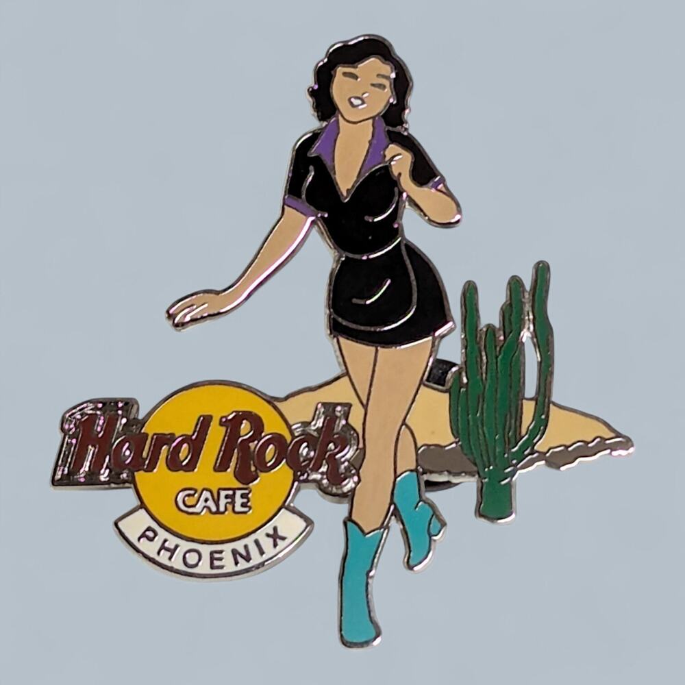 Hard Rock Pin 2004 Phoenix Girls Of Rock Waitress In Desert Cactus